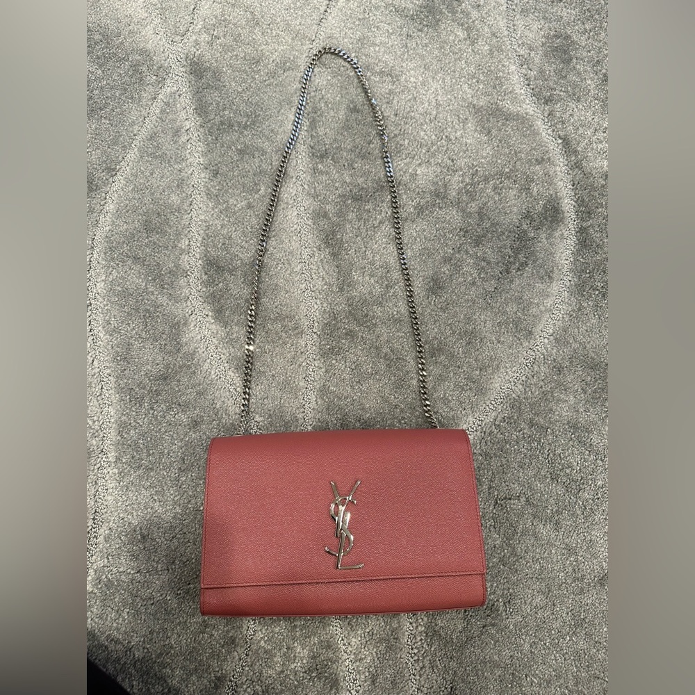 YVES SAINT LAURENT Pink Pebbled Leather Small Kate Bag - Picture 5 of 6